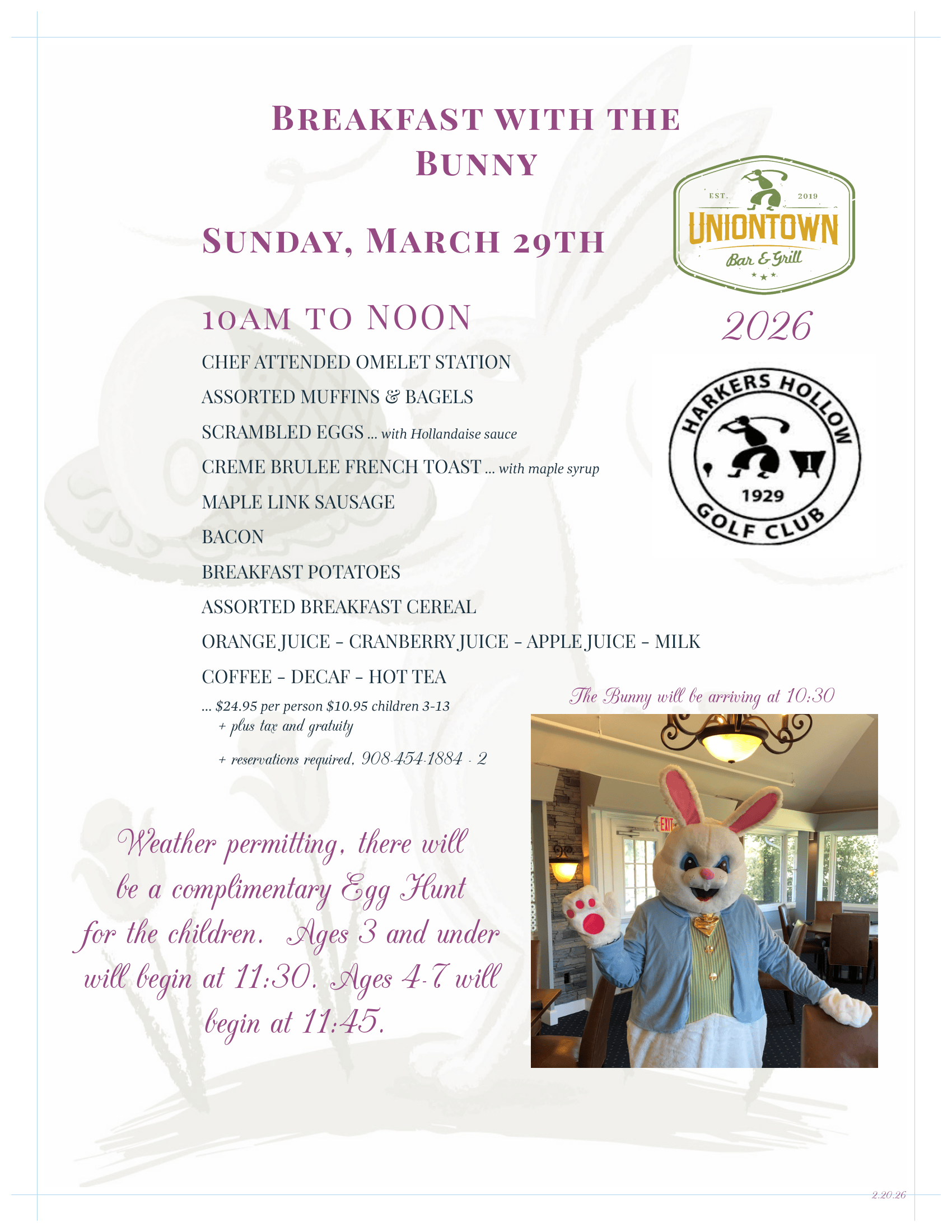 Breakfast with the Bunny 2026